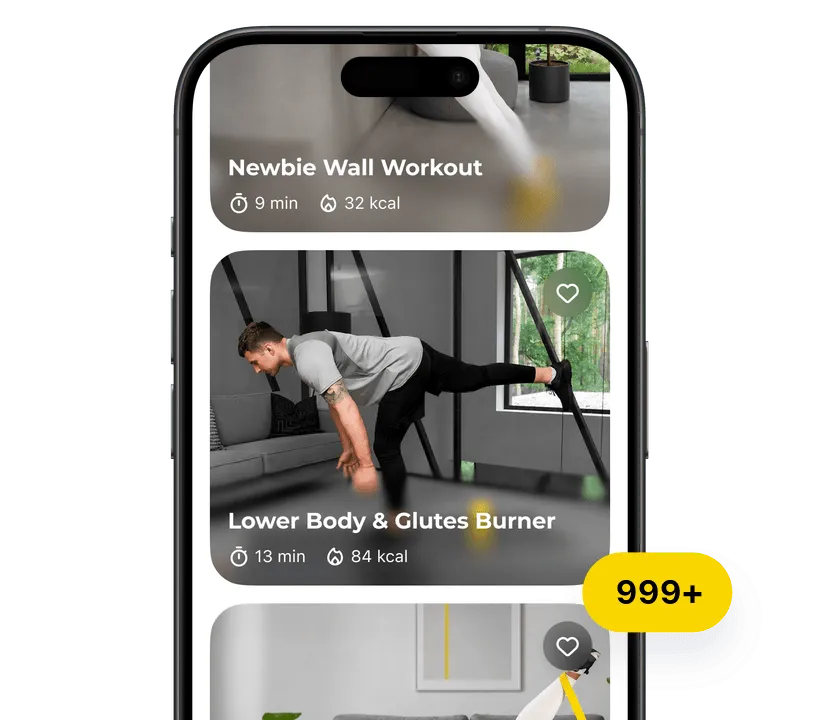 Workout library app screen
