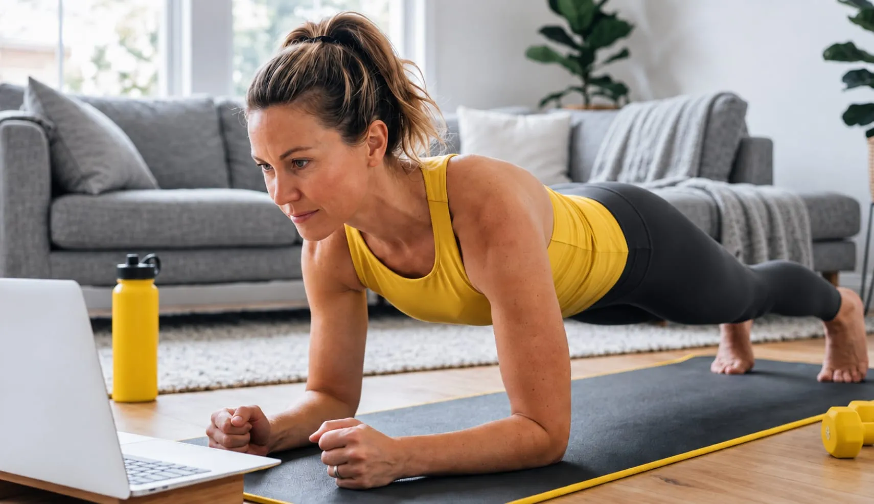 FitMe app showing guided low-impact workout programs